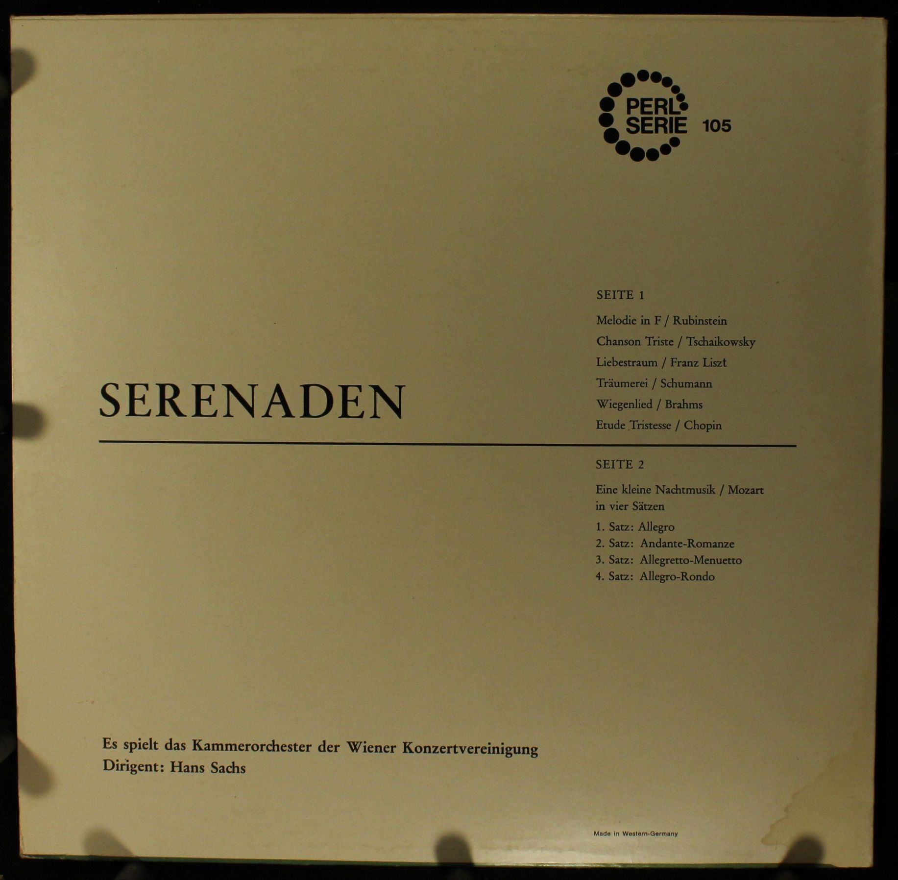 Standard (4) STD-LP 1224 - Kammerorchester Der Wiener Konzertver - Image 2