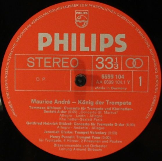 Philips 6599 104 - Maurice André, Tomaso Albinoni, Henry Purcell - Image 8