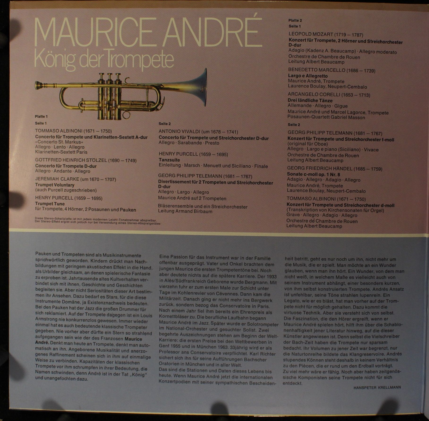 Philips 6599 104 - Maurice André, Tomaso Albinoni, Henry Purcell - Image 5