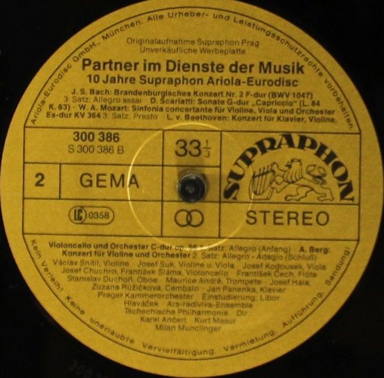 Supraphon 300 386 - Various - Partner Im Dienste Der Musik - 10 - Image 6
