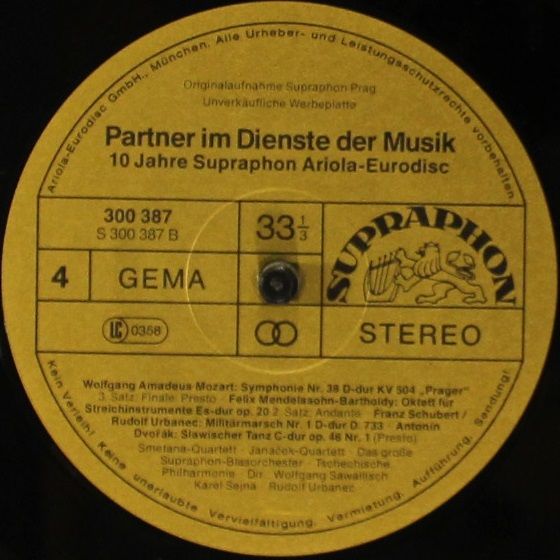 Supraphon 300 386 - Various - Partner Im Dienste Der Musik - 10 - Image 8