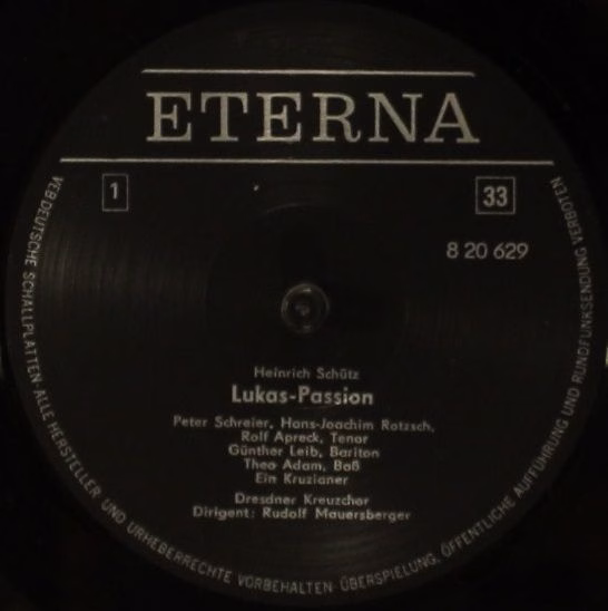 Eterna 8 20 629 - Heinrich Schütz - Lukas-Passion - Image 3