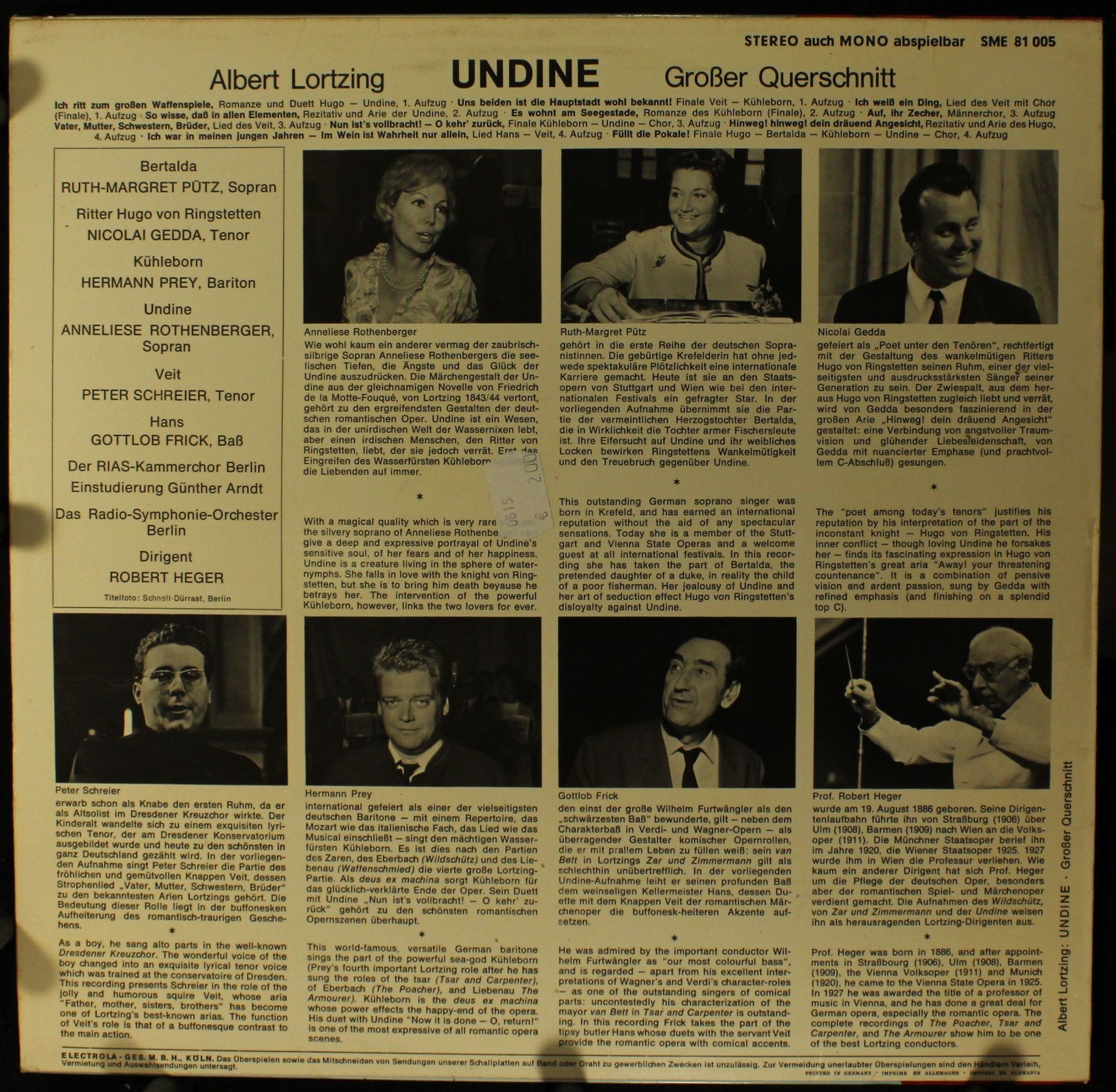 Electrola Gesellschaft m.b.H. SME 81005 - Anneliese Rothenberger - Image 2