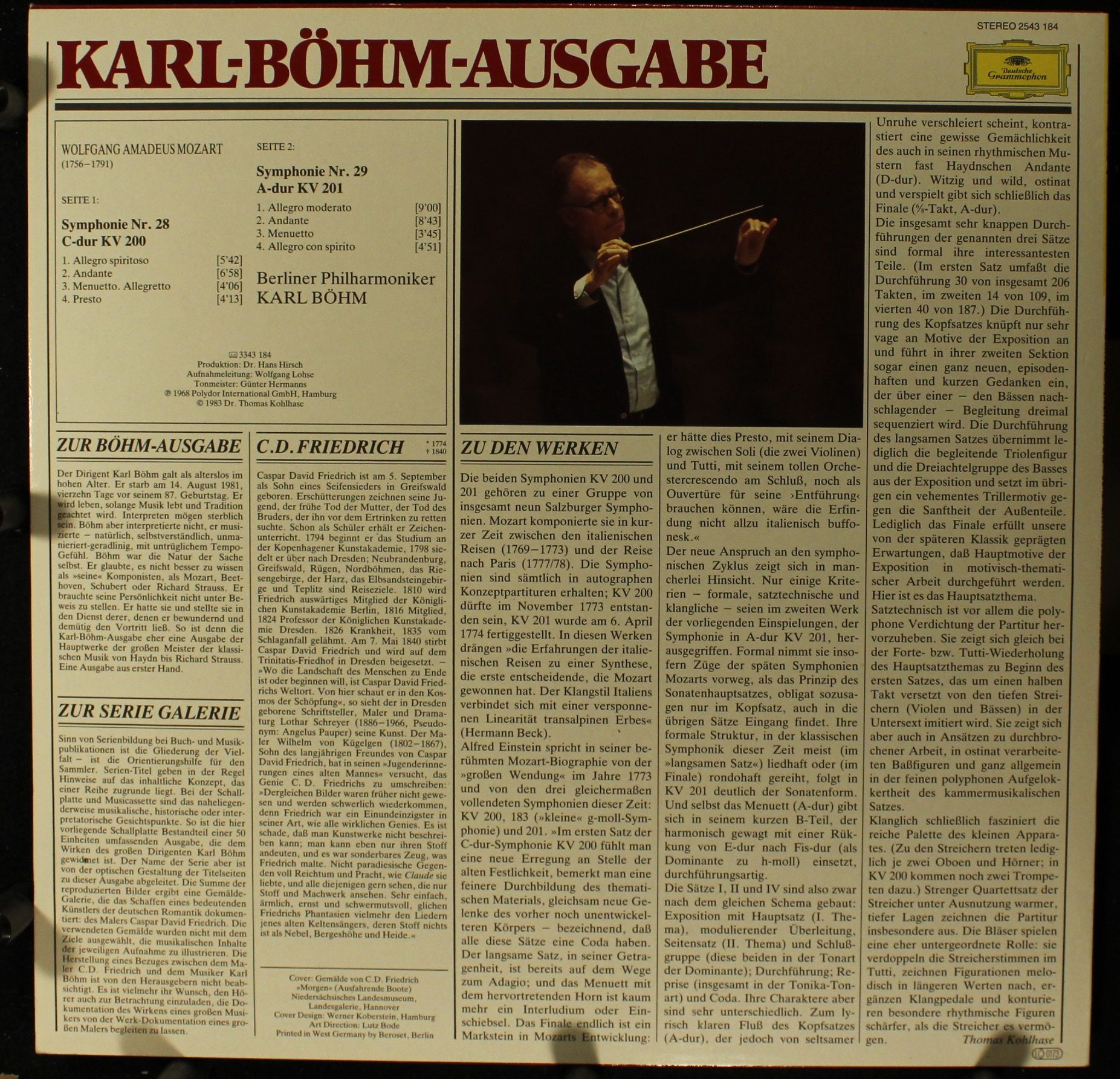 Deutsche Grammophon 2543 184 - Wolfgang Amadeus Mozart, Berliner - Image 2