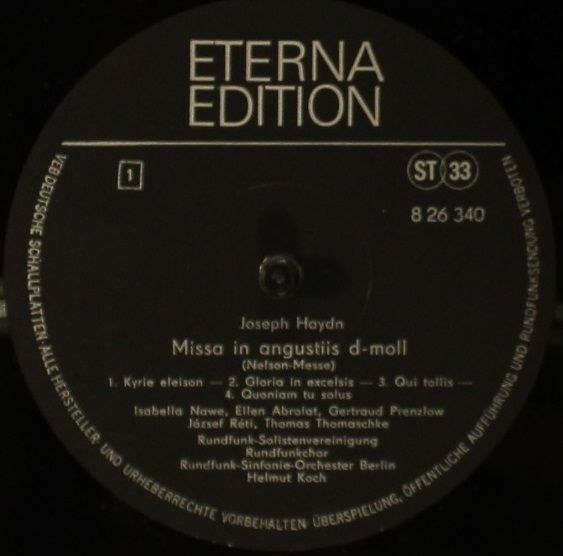 Eterna 8 26 340 - Joseph Haydn, Izabela Nawe, Gertraud Prenzlow, - Image 3