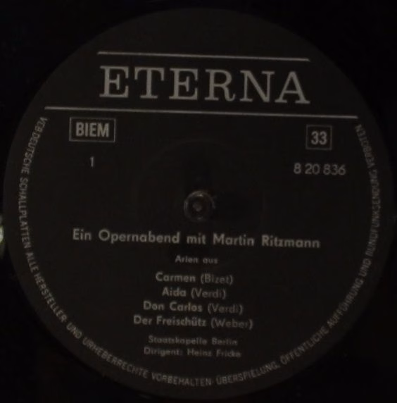 Eterna 8 20 836 - Martin Ritzmann, Staatskapelle Berlin, Heinz F - Image 3