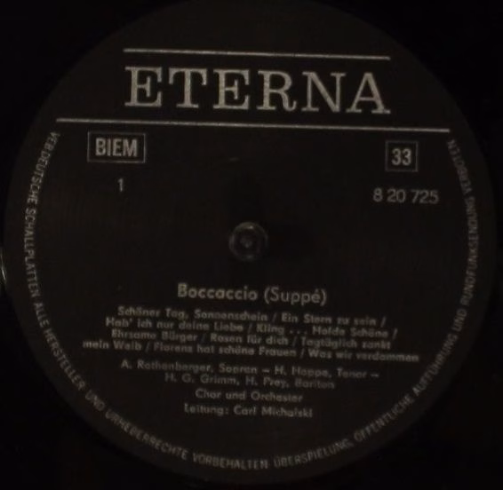 Eterna 8 20 725 - Franz von Suppé, Carl Millöcker - Boccaccio / - Image 3