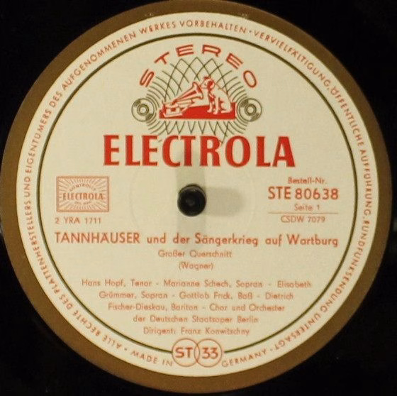 Electrola STE 80 638 - Richard Wagner, Elisabeth Grümmer, Marian - Image 3