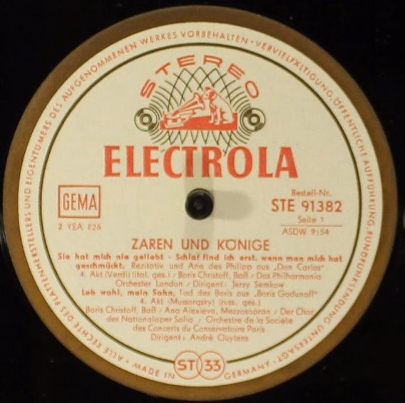 Electrola E 91 382 - Boris Christoff - Zaren Und Könige - Arien - Image 3