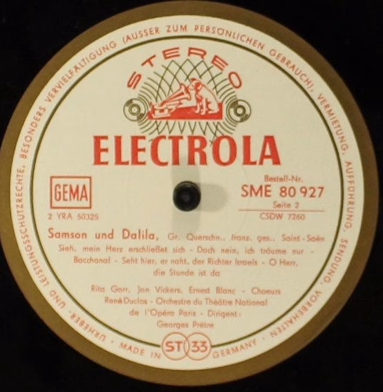 Electrola SME 80 927 - Camille Saint-Saëns, Rita Gorr, Ernest Bl - Image 4