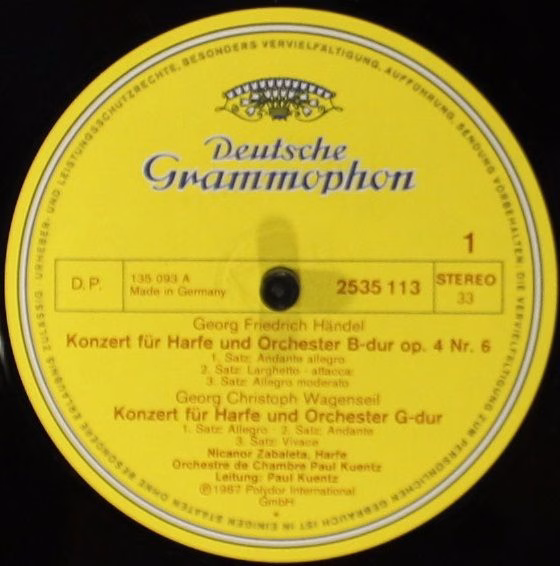 Deutsche Grammophon 2535 113 - Nicanor Zabaleta, Georg Friedrich - Image 4