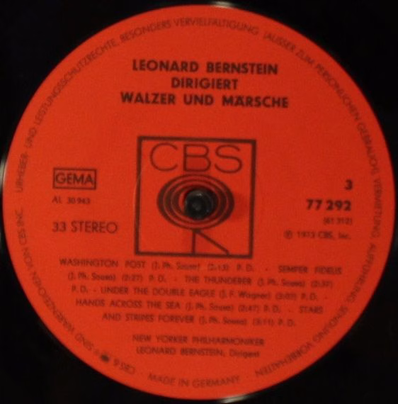 CBS 77 292 - Leonard Bernstein, New York Philharmonic - Leonard - Image 3