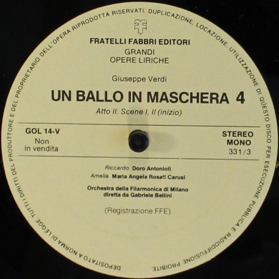 Fratelli Fabbri Editori FFE 268235 - Giuseppe Verdi - Un Ballo I - Image 4