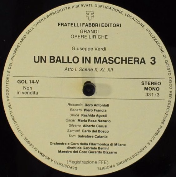 Fratelli Fabbri Editori FFE 268235 - Giuseppe Verdi - Un Ballo I - Image 5