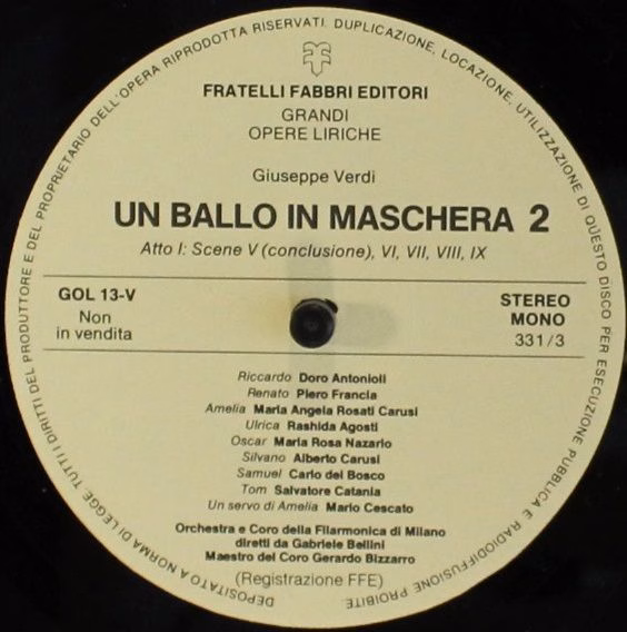 Fratelli Fabbri Editori FFE 268227 - Giuseppe Verdi - Un Ballo I - Image 5