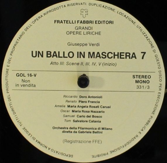 Fratelli Fabbri Editori FFE 268250 - Giuseppe Verdi - Un Ballo I - Image 4