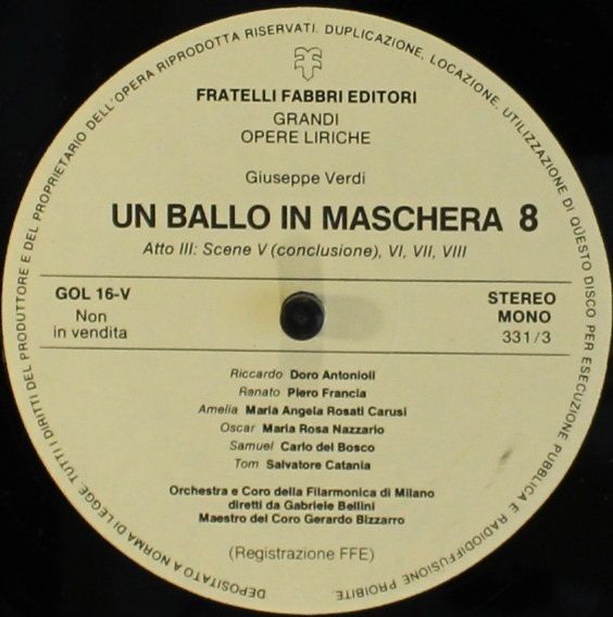 Fratelli Fabbri Editori FFE 268250 - Giuseppe Verdi - Un Ballo I - Image 5
