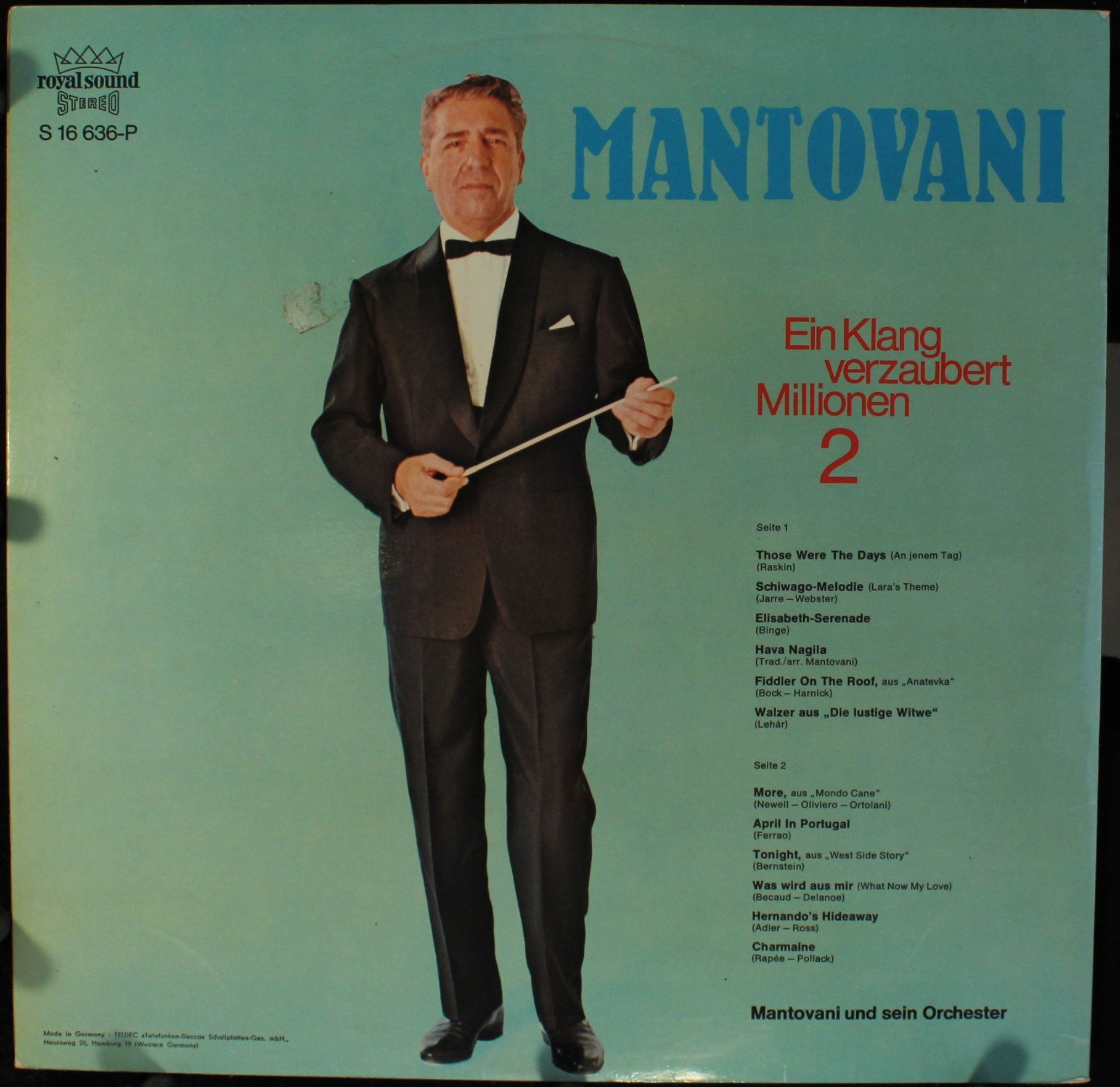 DECCA S 16 636-P - Mantovani - Ein Klang Verzaubert Millionen 2 - Image 2