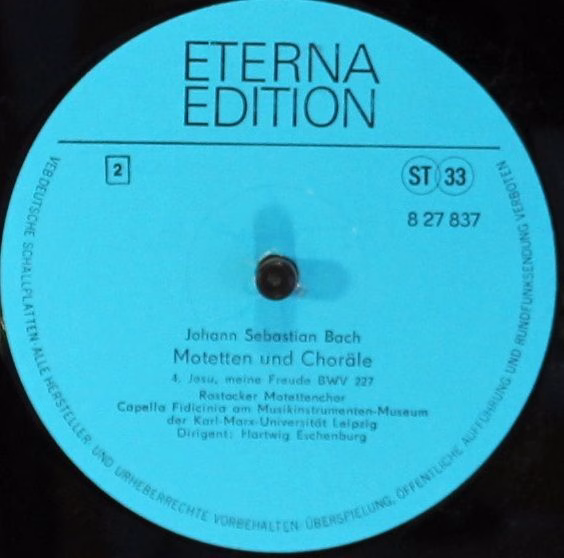 Eterna 8 27 837-838 - Johann Sebastian Bach, Rostocker Motettenc - Image 3