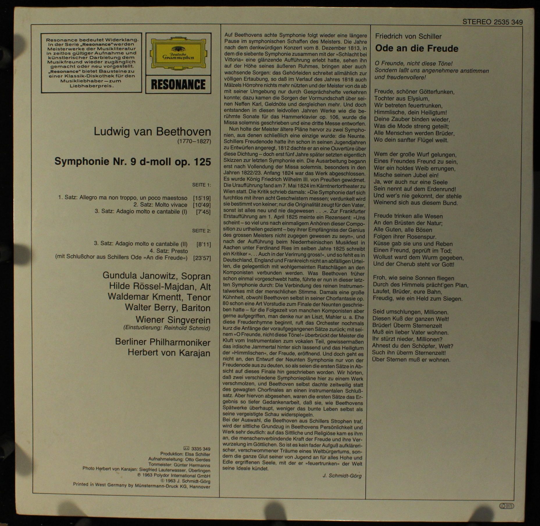 Deutsche Grammophon 2535 349 - Ludwig van Beethoven, Berliner Ph - Image 2