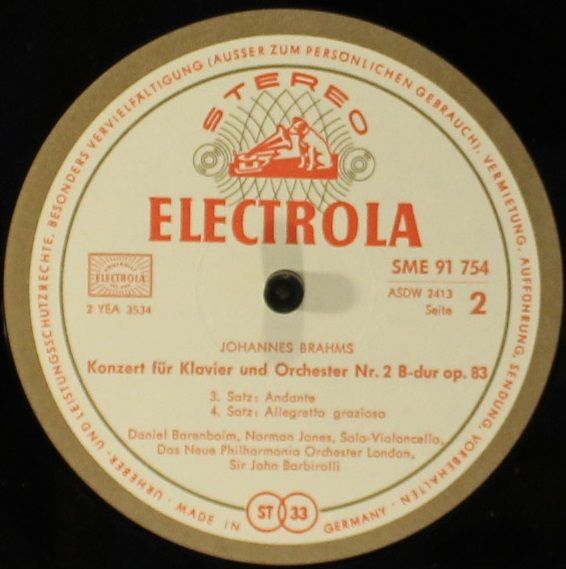 Die Stimme Seines Herrn SME 91754 - Johannes Brahms, Sir John Ba - Image 4