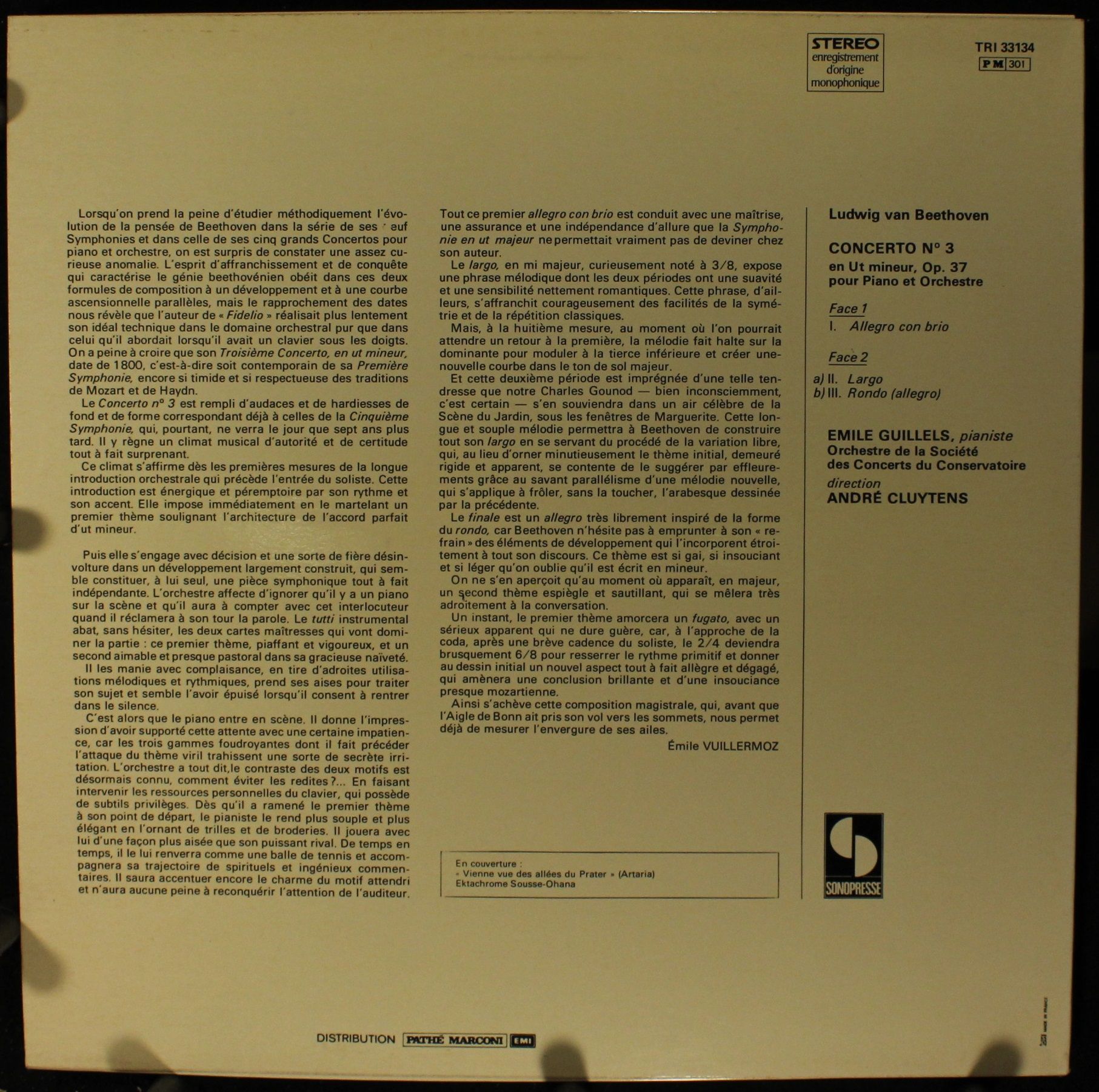 Trianon TRI 33.134 - Ludwig van Beethoven, Emil Gilels, Orchestr - Image 2