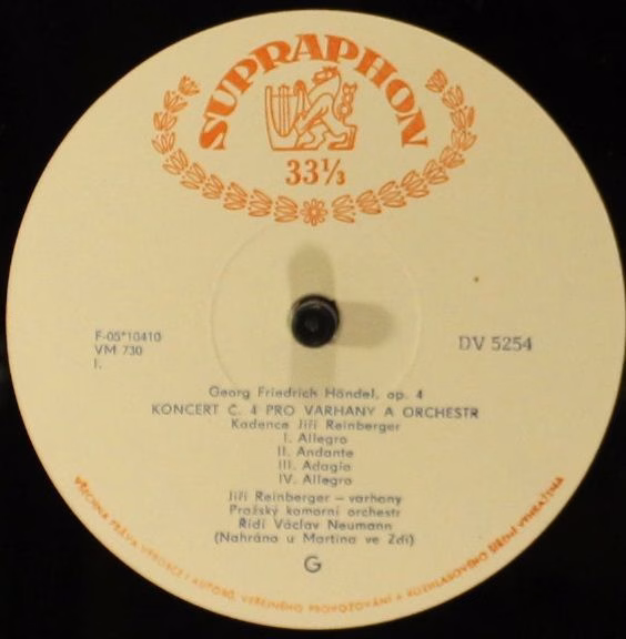 Supraphon DV 5254 - František Xaver Brixi, The Prague Symphony O
