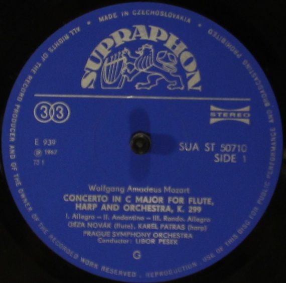 Supraphon 50710 - Wolfgang Amadeus Mozart - Concerto For Flute A - Image 3