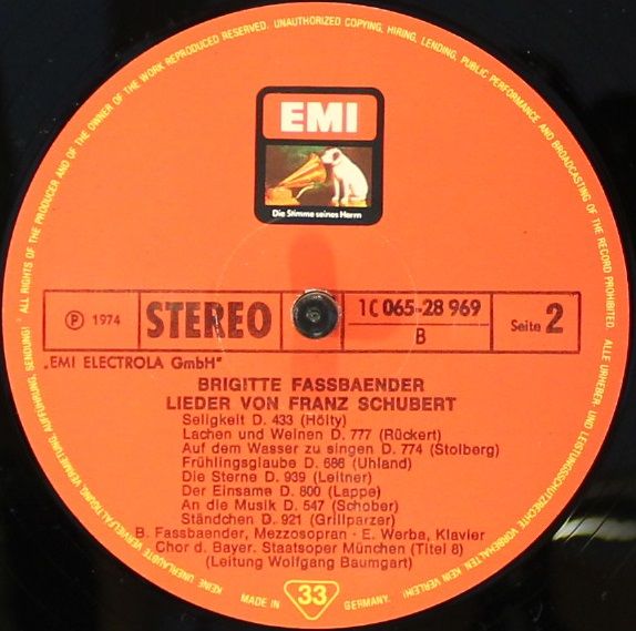 EMI Electrola 1C 065-28 969 - Franz Schubert, Brigitte Fassbaend - Image 3