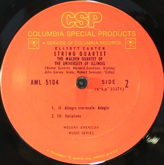 Columbia Special Products AML 5104 - Elliott Carter, The Walden - Image 3