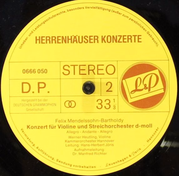 L&P-Ton 3504 - Wolfgang Amadeus Mozart, Felix Mendelssohn-Bartho - Image 4
