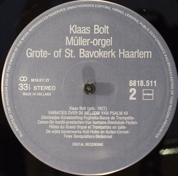 Intersound (10) 6818.511 - Klaas Bolt - Müller-Orgel Grote- of S - Image 3