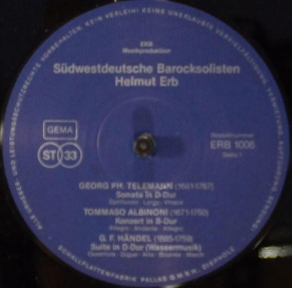 ERB Musikproduktion ERB 1006 - Südwestdeutsche Barocksolisten, H - Image 4
