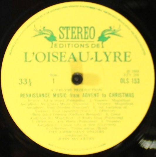 L'Oiseau-Lyre OLS 153 - The Ambrosian Singers - Renaissance Musi - Image 4