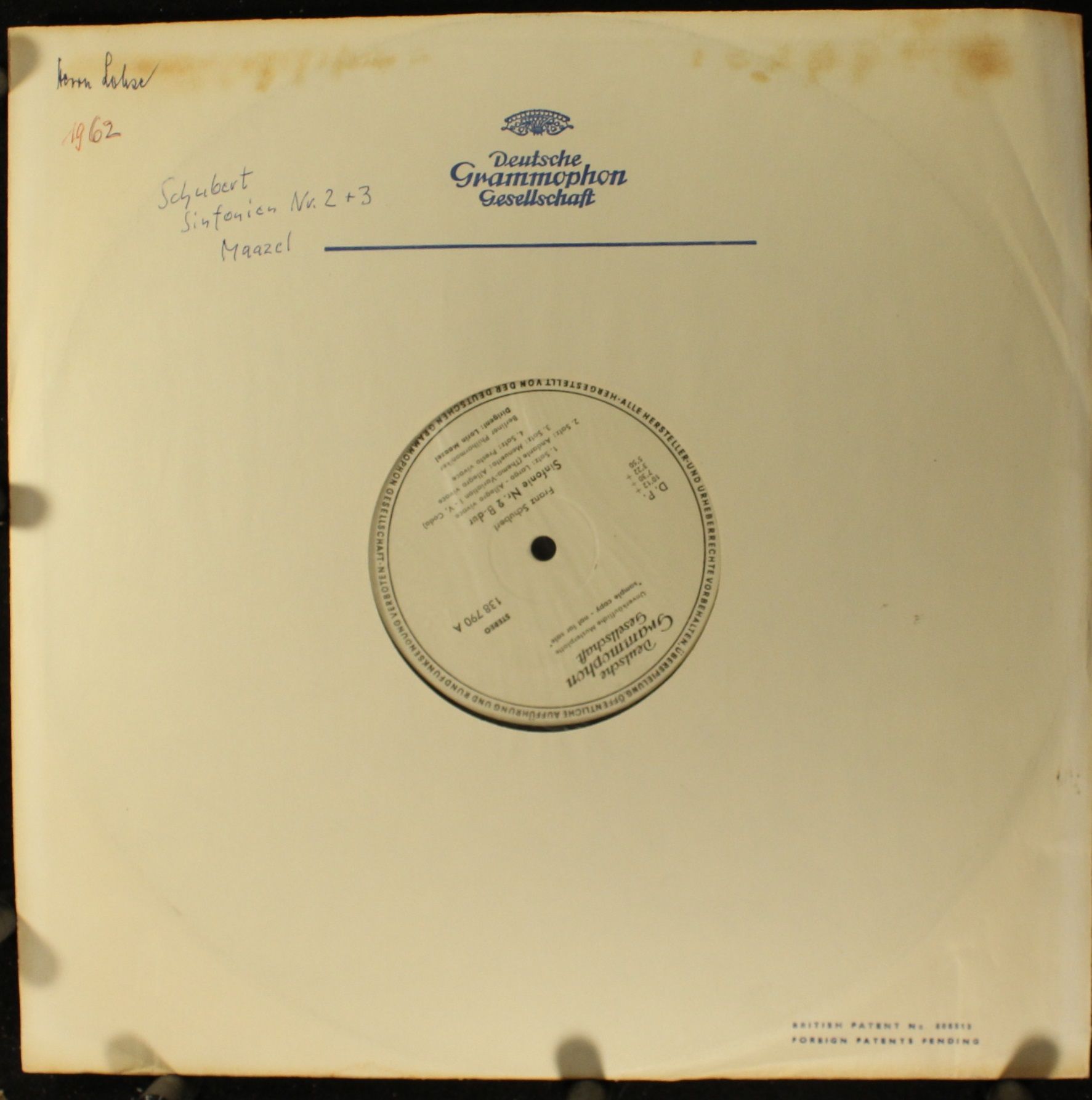 Deutsche Grammophon 138 790 - Franz Schubert, Berliner Philharmo - Image 3