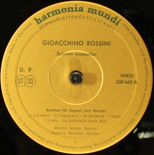 Harmonia Mundi HM 30 665 - Gioacchino Rossini, Renata Scotto - S - Image 3