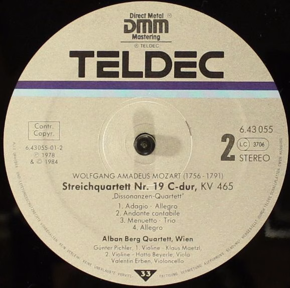 TELDEC 6.43055 AZ - Wolfgang Amadeus Mozart, Alban Berg Quartett - Image 4
