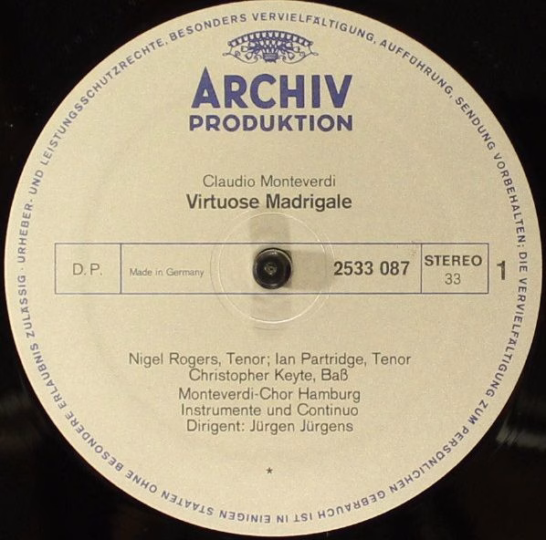 Archiv Produktion 2533 087 - Claudio Monteverdi, Nigel Rogers (2 - Image 3