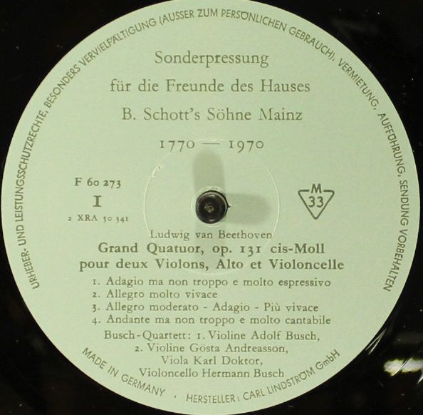 B. Schott's Söhne F 60 273 - Ludwig van Beethoven - Grand Quatuo - Image 5