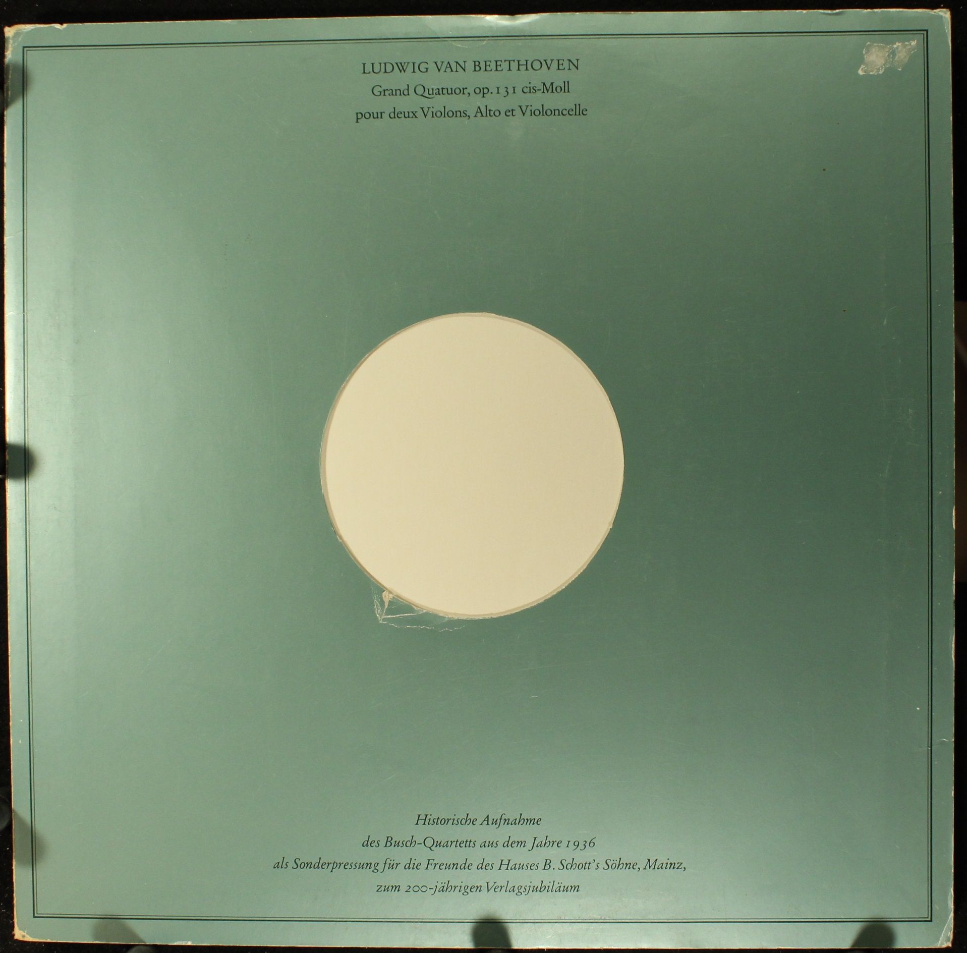 B. Schott's Söhne F 60 273 - Ludwig van Beethoven - Grand Quatuo