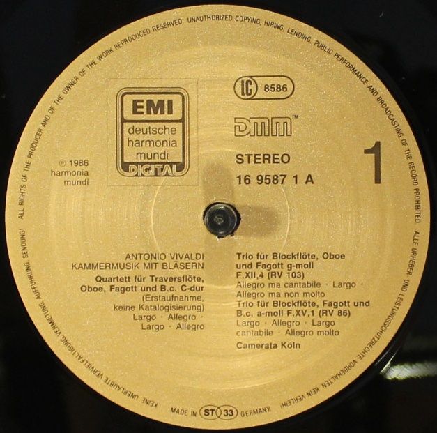 Deutsche Harmonia Mundi EL 16 9587 1 - Antonio Vivaldi, Camerata - Image 6