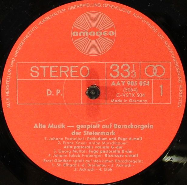 Amadeo AVRS 5054 St - Ernst Günthert - Alte Musik Gespielt Auf B - Image 4