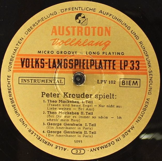 Austroton LPV 102 - Peter Kreuder - "Peter Kreuder Spielt" - Image 4