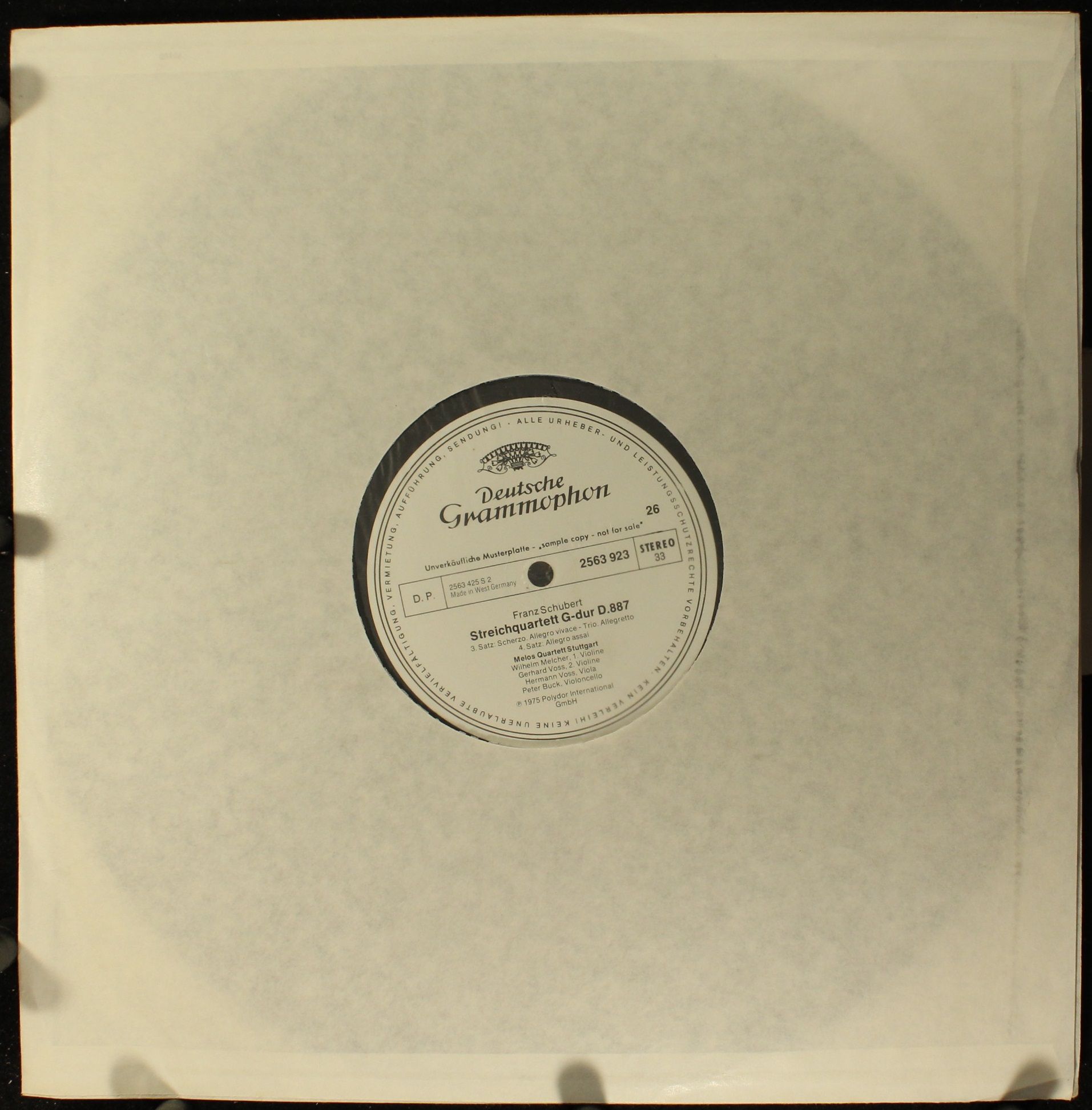 Deutsche Grammophon 2563 923 - Franz Schubert - Streichquartett - Image 3