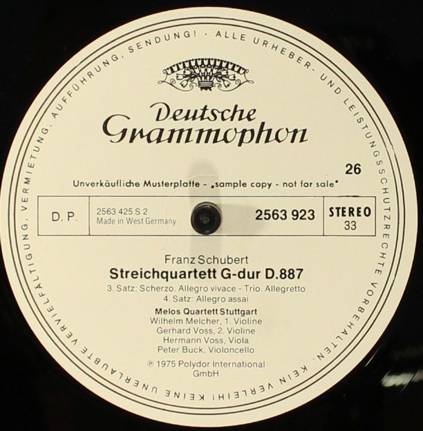 Deutsche Grammophon 2563 923 - Franz Schubert - Streichquartett - Image 2