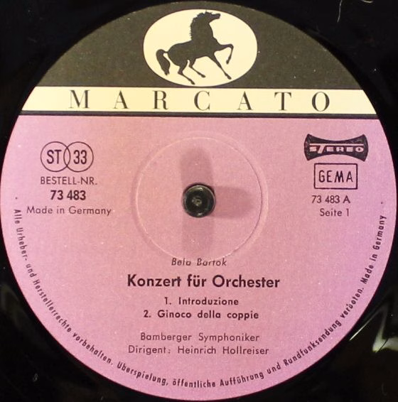 Marcato 73 483 - Béla Bartók, Bamberger Symphoniker, Heinrich Ho - Image 3