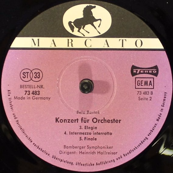 Marcato 73 483 - Béla Bartók, Bamberger Symphoniker, Heinrich Ho - Image 4