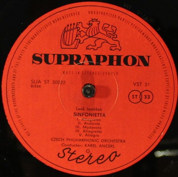 Supraphon SUA ST 50022 - Leoš Janáček, The Czech Philharmonic Or - Image 3