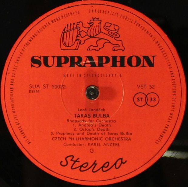 Supraphon SUA ST 50022 - Leoš Janáček, The Czech Philharmonic Or - Image 4