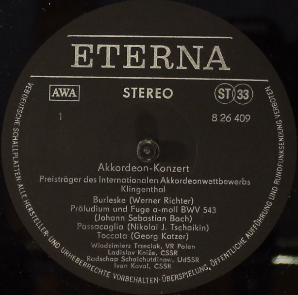 Eterna 8 26 409 - Johann Sebastian Bach, Johann Strauss Jr., Jin - Image 4